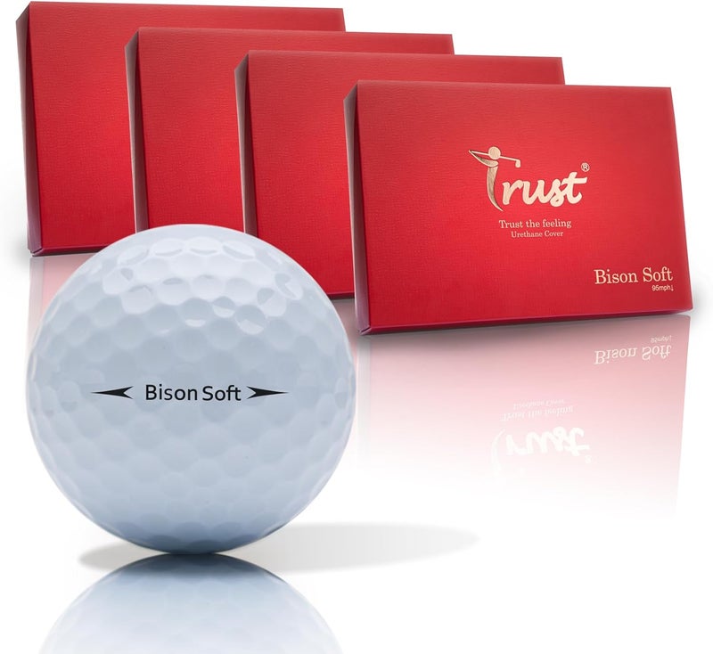 Trust Golf Ball I K8 Bison I Urethane Cover with Reactive Core I 3-Pcs I for Different Swing Speed I 12, 48, or 100 Balls I - Image 1